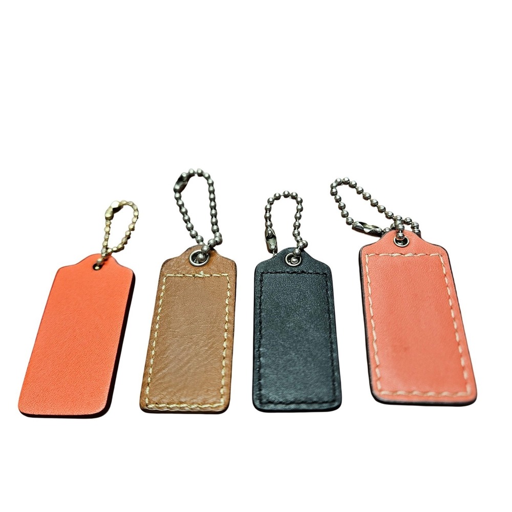 Auth COACH Replacement Leather Hang Tags Lot Vintage Bag Charms Fob Mixed Colors